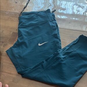 Nike Dark Teal Leggings with White Swoosh